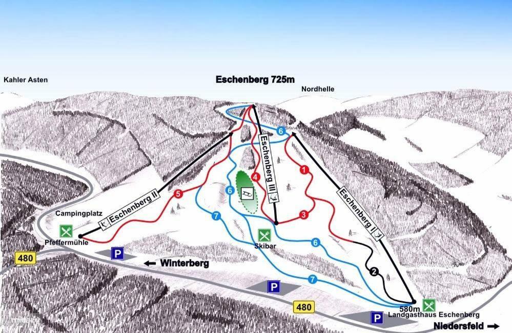 Gemuetlicher Ferienwohnung In Niedersfeld Bei Winterberg, Kostenloses Wlan Extérieur photo